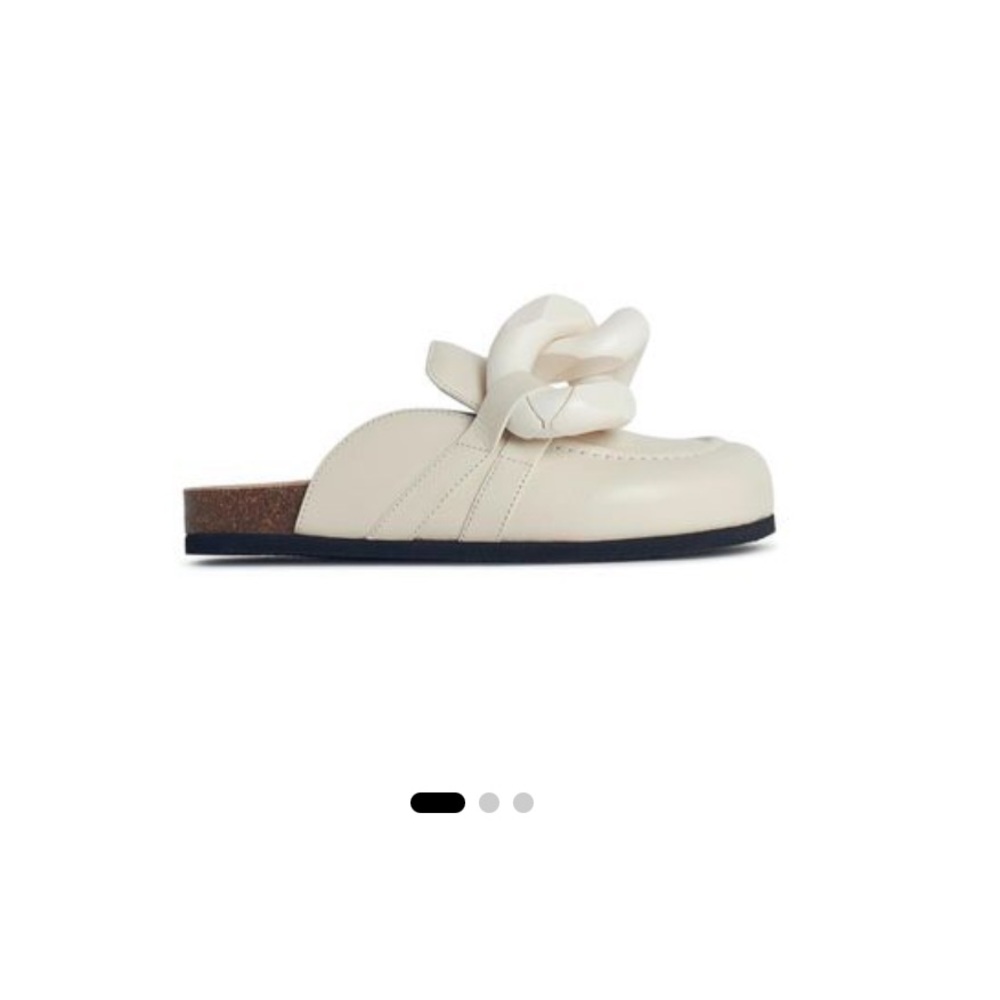 JW Anderson White Chain Mules with White Buckle worn Once size 36 US 6